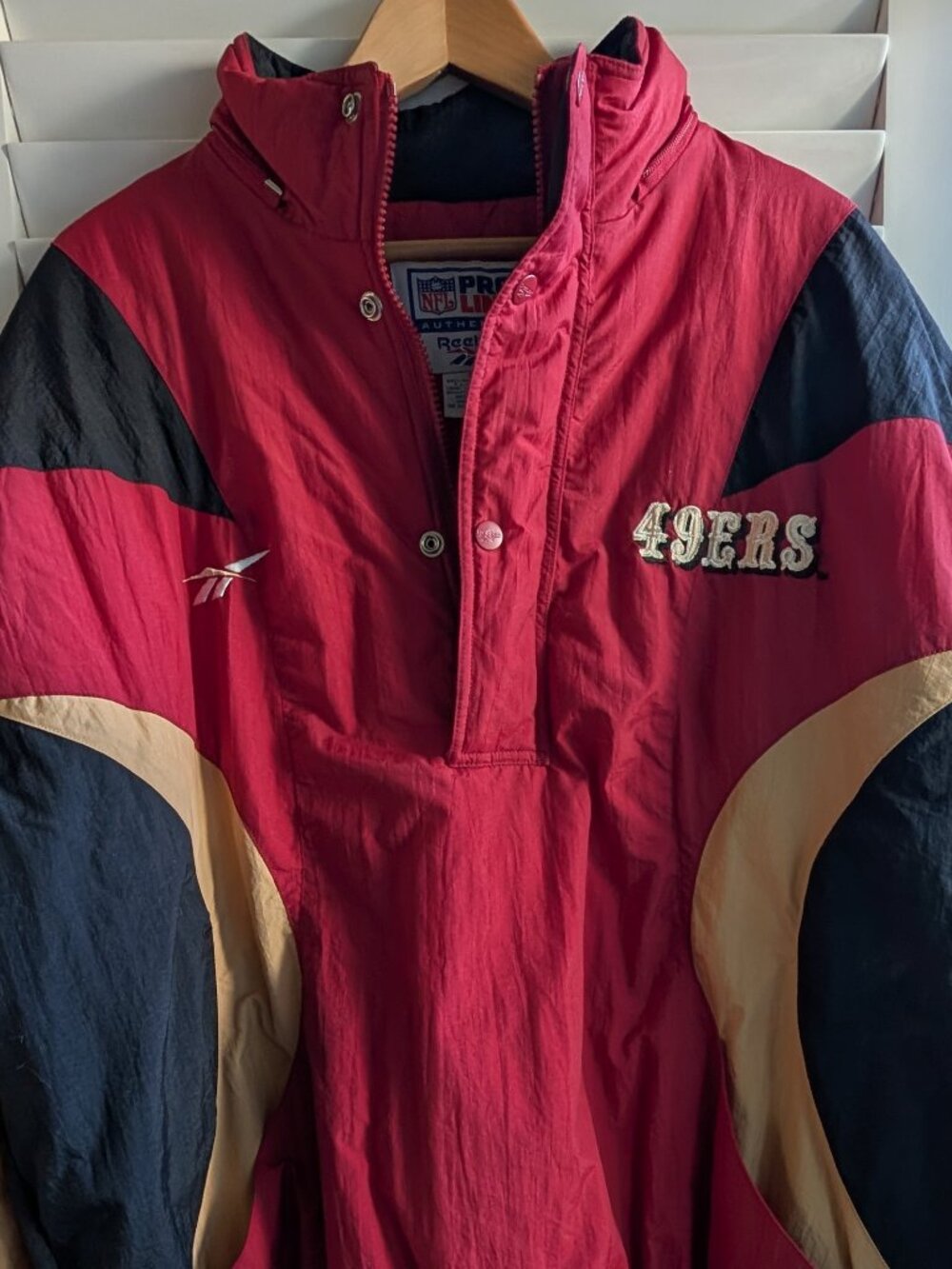 SF 49ers 50yr Reebok Proline Jacket , no hood